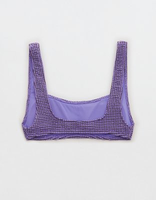 Aerie Lurex Crinkle Scoop Bikini Top