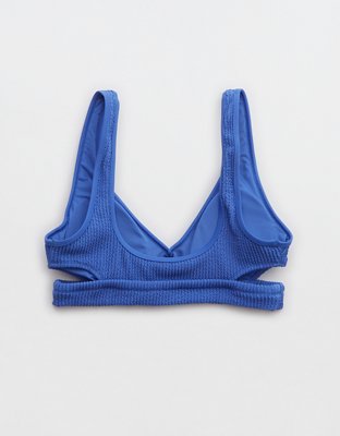 Aerie Crinkle Voop Cut Out Bikini Top