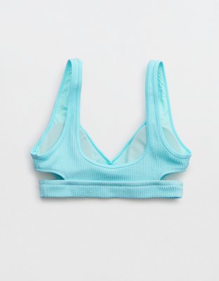 Aerie Crinkle Voop Cut Out Bikini Top