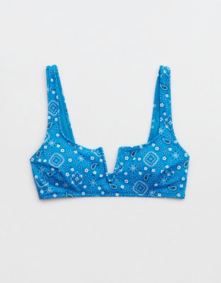 Aerie Buzzed Terry Straight Scoop Bikini Top