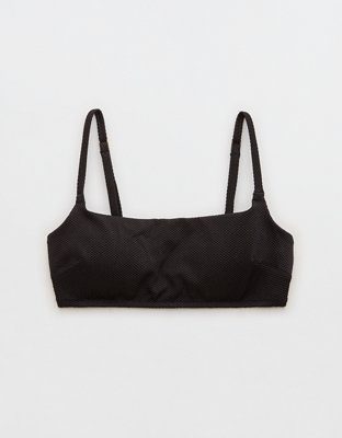 Aerie Shine Pique Straight Scoop Bikini Top