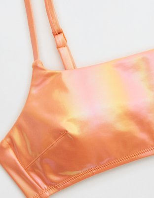 Aerie Metallic Straight Scoop Bikini Top
