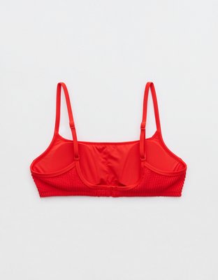 Aerie Crinkle Straight Scoop Bikini Top