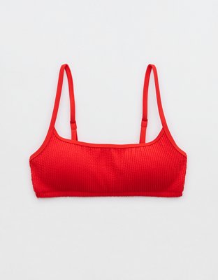 Aerie Crinkle Straight Scoop Bikini Top