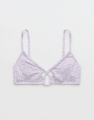 Aerie Sparkle Lace Up Scoop Bikini Top