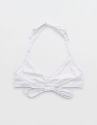 Aerie Crinkle Halter Voop Bikini Top