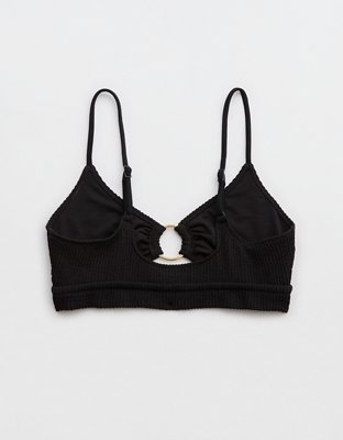 Aerie Crinkle Scoop Cutout Bikini Top