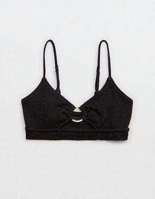 Aerie Crinkle Scoop Cutout Bikini Top