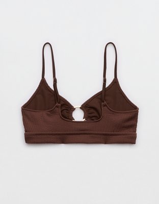 Aerie Crinkle Scoop Cutout Bikini Top