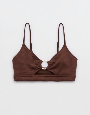 Aerie Crinkle Scoop Cutout Bikini Top