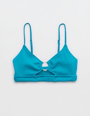 Aerie Crinkle Scoop Cutout Bikini Top