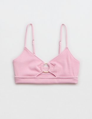 Aerie Crinkle Scoop Cutout Bikini Top