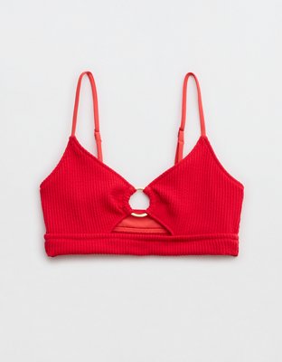 Aerie Crinkle Scoop Cutout Bikini Top