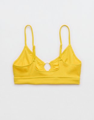 Aerie Crinkle Scoop Cutout Bikini Top