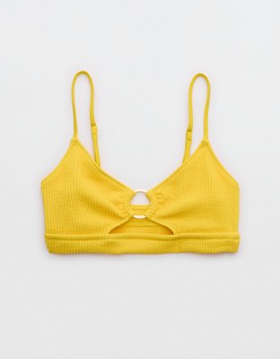 Aerie Crinkle Scoop Cutout Bikini Top