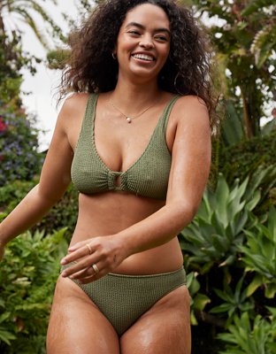 Aerie Crinkle Lightly Lined Underwire Bikini Top