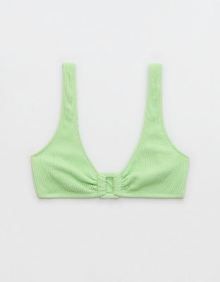 Aerie Crinkle Ring Wide Strap Scoop Bikini Top