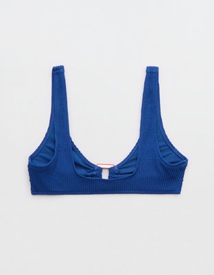 Aerie Crinkle Ring Wide Strap Scoop Bikini Top