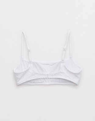 Aerie Eyelet Straight Scoop Bikini Top