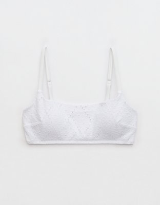 Aerie Eyelet Straight Scoop Bikini Top