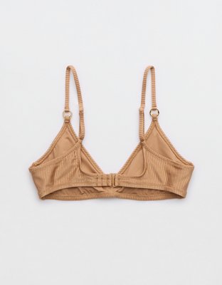 Aerie Beach Babe Shine Rib Voop Bikini Top