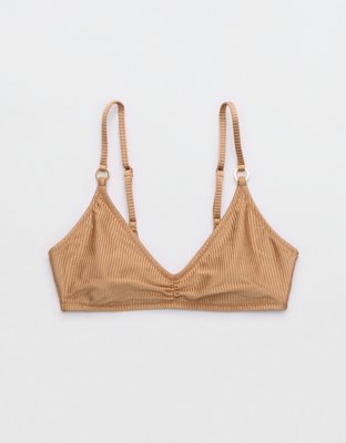 Aerie Beach Babe Shine Rib Voop Bikini Top