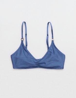 Aerie Beach Babe Shine Rib Voop Bikini Top