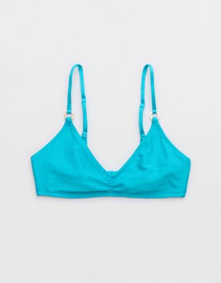 Aerie Beach Babe Shine Rib Voop Bikini Top