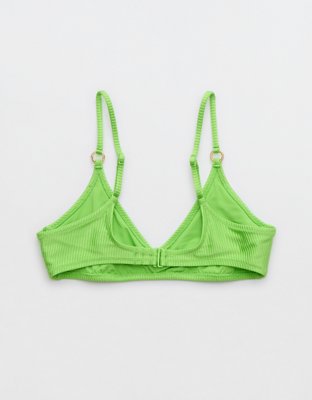 Aerie Beach Babe Shine Rib Voop Bikini Top