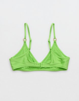 Aerie Beach Babe Shine Rib Voop Bikini Top