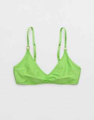 Aerie Beach Babe Shine Rib Voop Bikini Top