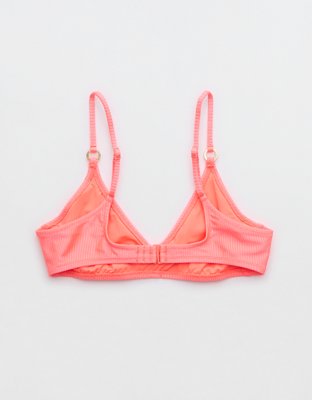 Aerie Beach Babe Shine Rib Voop Bikini Top