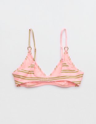 Aerie Beach Babe Shine Rib Voop Bikini Top