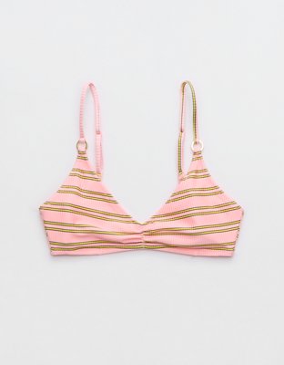 Aerie Beach Babe Shine Rib Voop Bikini Top