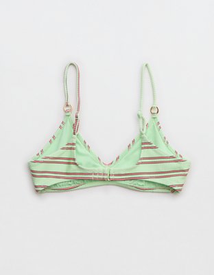 Aerie Beach Babe Shine Rib Voop Bikini Top