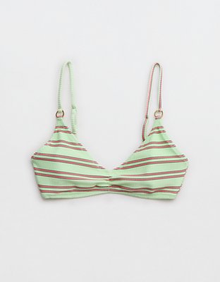 Aerie Beach Babe Shine Rib Voop Bikini Top