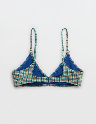 Aerie Beach Babe Gingham Voop Bikini Top