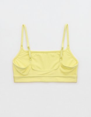 Aerie Shine Rib Straight Scoop Bikini Top