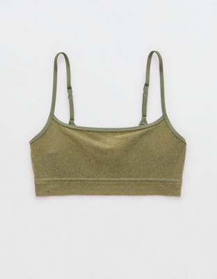 Aerie Sparkle Straight Scoop Bikini Top