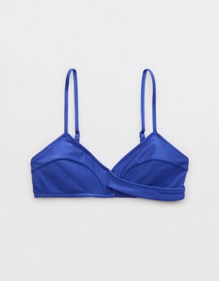 Aerie Shine Rib Twist Scoop Bikini Top