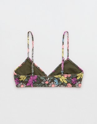 Aerie Shine Rib Twist Scoop Bikini Top