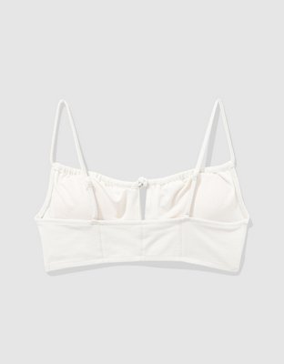 Aerie Shine Pique Ruched Scoop Bikini Top