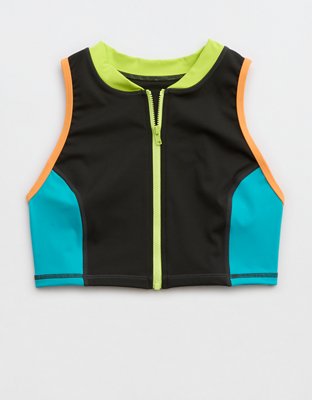 Its Now Cool Contour Zip Crop Top