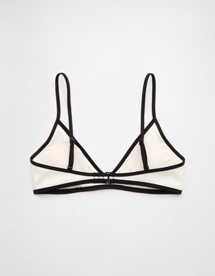 Aerie Skinny Strap Voop Ribbed Bikini Top