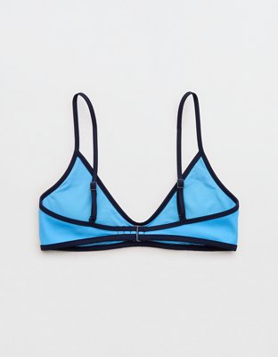 Aerie Skinny Strap Voop Ribbed Bikini Top