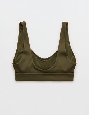 Aerie Banded Wide Strap Scoop Ribbed Bikini Top