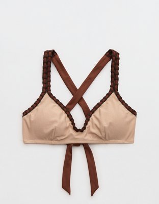 Aerie Crochet Skinny Strap Voop Bikini Top