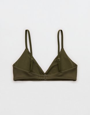 Aerie Skinny Strap Voop Ribbed Bikini Top