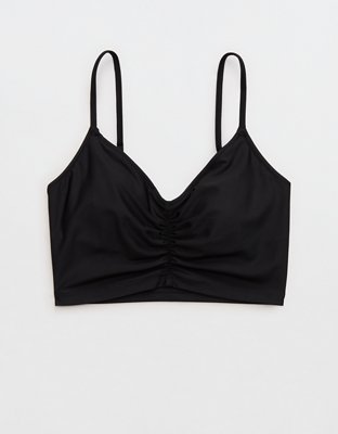 Aerie Ruched Longline Scoop Bikini Top