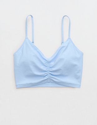 Aerie Ruched Longline Scoop Bikini Top